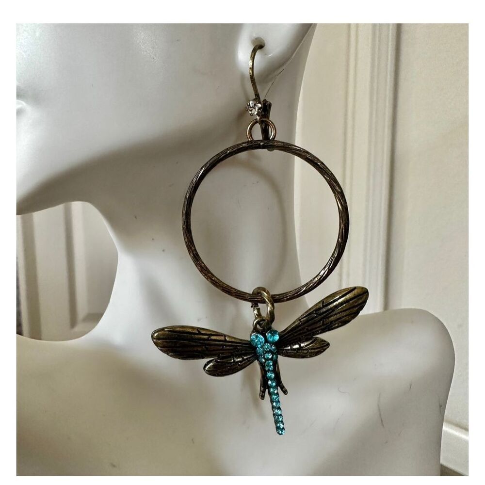 Betsey Johnson vintage dragonfly earrings